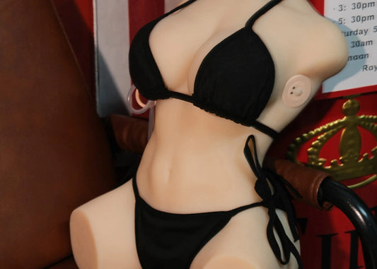 Compact Evolova bent over sex doll with soft skin texture and lifelike curves